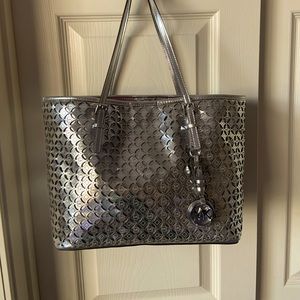 Silver michael kors handbag